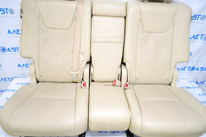 Задний ряд сидений 2 ряд Lexus RX350 10-15 беж, топляк, надрез, потреск кожа, царап