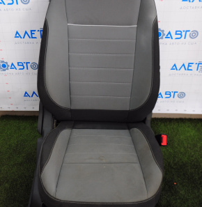 Пасажирське сидіння Ford Escape MK3 13-19 без airbag, механіч, ганчірка, чорно-сірий під хімч