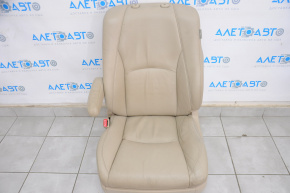 Сидіння водія Lexus RX300 RX330 RX350 RX400h 04-09 без airbag, електро, шкіра беж,зам'ято