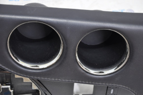 Накладка шифтера подстаканники и карманы Toyota Avalon 13-18 черн, облез хром, потерта