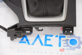 Накладка шифтера Mazda 3 14-18 BM черн с серой вставкой, потерта