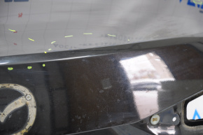 Кришка багажника Mazda 3 14-18 BM без спойлера, чорний 41W, прим'ята
