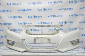 Бампер передний голый Nissan Altima 16-18 рест белый QAK, слом креп, вмятинки