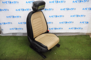 Пассажирское сидение VW CC 08-17 с airbag, электро, кожа черн с беж вставкой