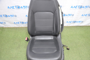 Водійське сидіння VW Passat b7 12-15 USA без airbag, електро, шкіра чорна, що стрільнула