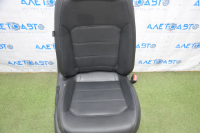 Пасажирське сидіння VW Passat b7 12-15 USA з airbag, механіч, шкіра чорна, протерта шкіра