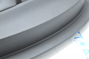 Обшивка двери карточка передняя левая Dodge Challenger 15-19 рест черн с черн вставкой тряпка, подлокотник кожа, ALPINE, потерта, тычка