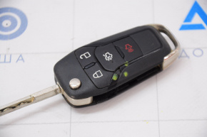 Ключ Ford Fusion mk5 13-16 4 кнопки, раскладной, слом накладка