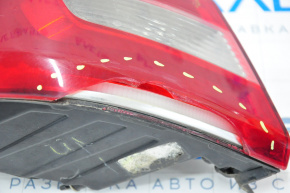 Фонарь внешний крыло левый Hyundai Sonata 15-17 лампа, разбито стекло