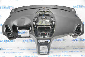 Торпедо передня панель без AIRBAG Ford C-max MK2 13-18 чорна, з бардачком, зламана планка