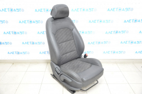 Пасажирське сидіння Hyundai Sonata 15-17 з airbag, механіч, шкіра чорна