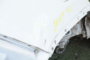 Чверть крило задня права Jeep Cherokee KL 14-18 біла, вм’ятинка, зам’ятий захід сонця