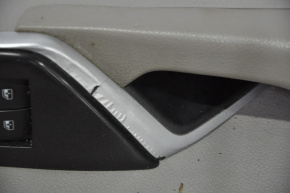 Обшивка дверей картка перед лев Toyota Camry v55 15-17 usa сіра, поліз хром, подряпка