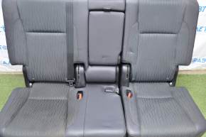 Задний ряд сидений 2 ряд Toyota Highlander 14-16 комбинированное кожа черн