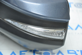 Зеркало боковое левое Toyota Highlander 14-19 6 пин,подогрев,поворотн,синее,дефект поворотника