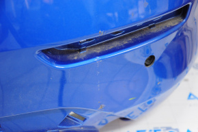 Бампер задній голий Nissan Sentra 20- синій, прим'ятий, злам креп
