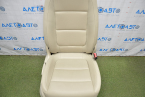 Пасажирське сидіння VW Tiguan 09-17 з airbag, механіч, шкіра беж