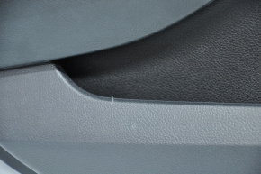 Обшивка двери карточка задняя левая Ford Edge 15-18 черн,кожа, царапина