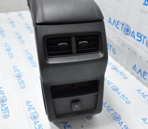 Консоль центральна з підлокітником Ford Edge 15-18 черн без підігріву, затерта
