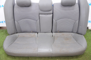 Задний ряд сидений 2 ряд Hyundai Sonata 11-15 комбинированная кожа, серый, под чистку