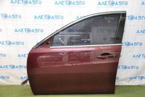 Дверь голая передняя левая Acura TLX 15- красный R548PX тычки