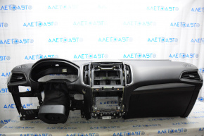 Торпедо передняя панель без AIRBAG Ford Edge 15-18 черн start-stop с бардачком и аирбег колени