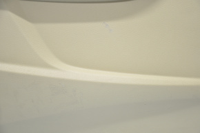 Обшивка двери карточка задняя левая Acura TLX 15-17 дорест кож беж,дефект наклад,царапины,потерта