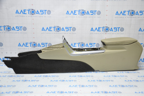 Консоль центральная подлокотник Acura TLX 15- кожа беж, царапины, побелел пластик