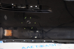 Бампер задний голый Kia Optima 14-15 рест, черный, затерт, примят, трещина в креп