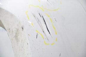 Бампер задний голый Infiniti JX35 QX60 13-15 дорест, белый, надрыв креп, царапины
