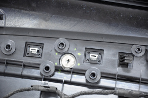 Обшивка дверей картка зад прав Audi Q5 8R 09-17 чорний з коричневою вставкою, злом міцний