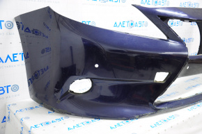 Бампер передний голый Lexus ES300h ES350 13-15 дорест под парктроники синий надорван слом креп