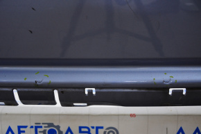 Бампер задний голый Toyota Highlander 08-10 синий, царапина, вмятины, с отражателями