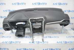 Торпедо передняя панель без AIRBAG Ford Fusion mk5 13-20 под кнопку start, черная