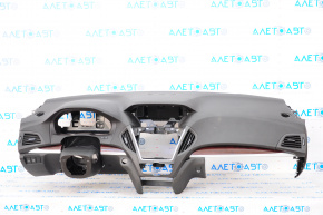 Торпедо передняя панель без AIRBAG Acura MDX 14-20 черн