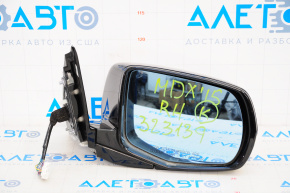 Дзеркало бічне праве Acura MDX 14-16 12 пінів, поворотник, чорний