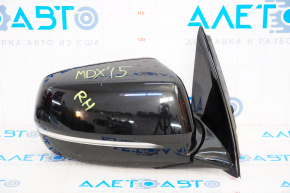 Зеркало боковое правое Acura MDX 14-16 12 пинов, поворотник, черный