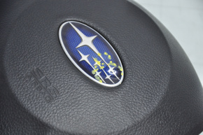 Подушка безопасности airbag в руль водительская Subaru Forester 14-18 SJ вмятина на эмблеме