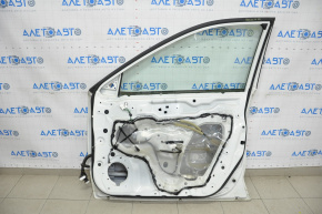 Дверь в сборе передняя правая Nissan Rogue 14-20 белый QAB, вмятина