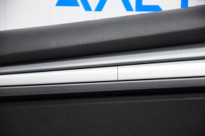 Обшивка дверей картка зад лев Ford Fusion mk5 13-16 ганчірка, чорна, тріщина на накладці