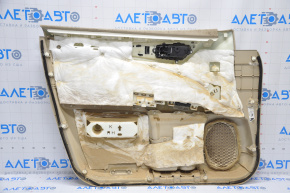Обшивка двери карточка передняя правая Nissan Pathfinder 13-20 тряпка беж, под химчистку