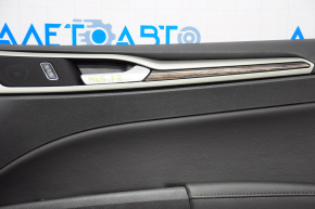 Обшивка двери карточка передняя правая Ford Fusion mk5 13-16 кожа черн