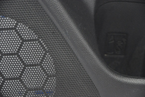 Обшивка дверей картка зад прав Subaru Legacy 15-19 шкіра, чорна, корич вставка, подряпини
