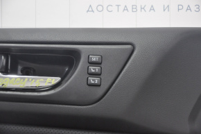 Обшивка дверей картка перед лев Subaru Legacy 15-19 шкіра, чорна, корич вставка, пам'ять, подряпа