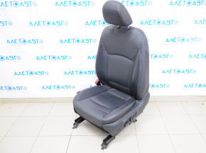 Водійське сидіння Subaru Legacy 15-19 з airbag, електро, шкіра чорна, до чищення, прим'ята шкіра