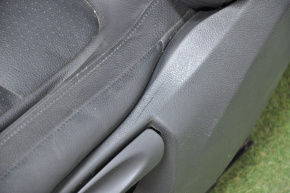 Водительское сидение VW Tiguan 09-17 без airbag,электро+мех, кожа черн, трещина на накладке