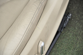 Водійське сидіння Audi A4 B8 08-16 з airbag, електро, підігрів, шкіра, беж, тріщина