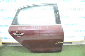 Дверь голая задняя правая VW Passat b7 12-15 USA красный LQ3Z, вмятинки