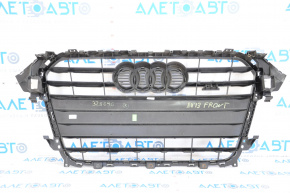 Решетка радиатора в сборе Audi A4 B8 13-16 рест глянец, со значком