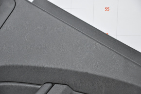 Обшивка дверей картка зад лев GMC Terrain 10-17 чорн з чорною вставкою шкіра, підлокітник гума, подряпини, потерта